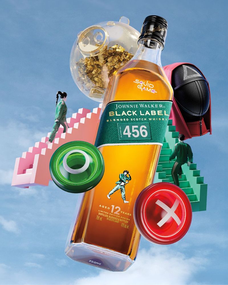 Johnnie Walker limited-edition Squid Game bottle design